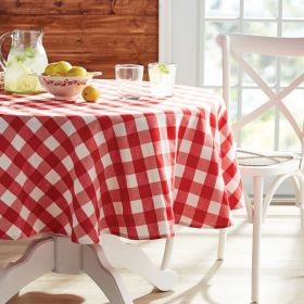 Charming Check Tablecloth, Multicolor, 70" Round