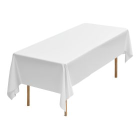 VEVOR White Tablecloths for Rectangle Tables, 6 Pack, 60 x 102 Inches, Reusable and Machine Washable Table Clothes