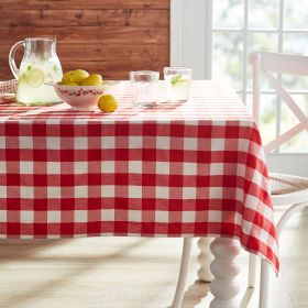 Charming Check Tablecloth, Multicolor, 60"W x 102"L