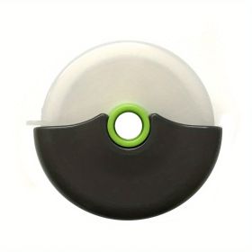1pc Stainless Steel Round Wheel Cutter With Lid For Cake, Bread, And Pies - Kitchen Baking Tool With Roulette Roller, Suitable For Home Kitchen B (Color: Green)